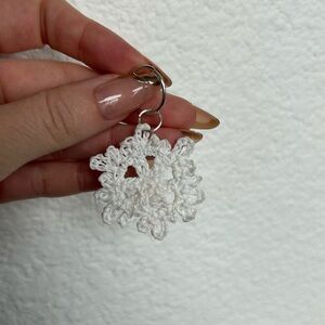 Snowflake bag charm